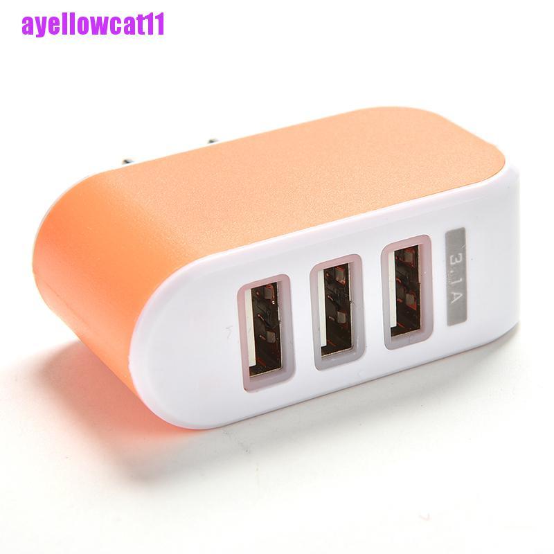 POWER NEW Ổ Cắm Sạc Chia 3 Cổng Usb Tiện Dụng