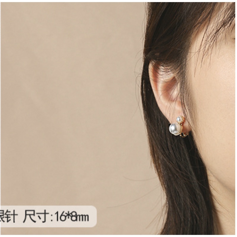 Khuyên tai chuôi bạc S925, phong cách Hàn Quốc sáng đẹp bền màu HALLA