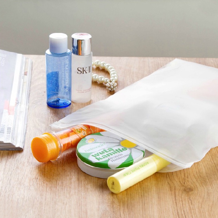 Túi zip khoá lụa mờ đựng quần áo, phụ kiện dẻo dai bền tiện dụng, túi đựng đồ khi đi du lịch không thấm nước