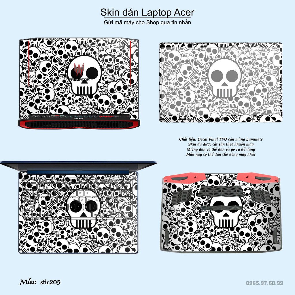 Skin dán Laptop Acer in hình Hoa văn sticker _nhiều mẫu 33 (inbox mã máy cho Shop)