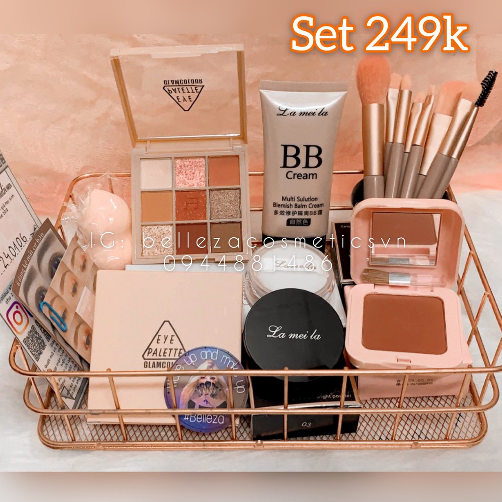 Set makeup 249k cho người mới học makeup
