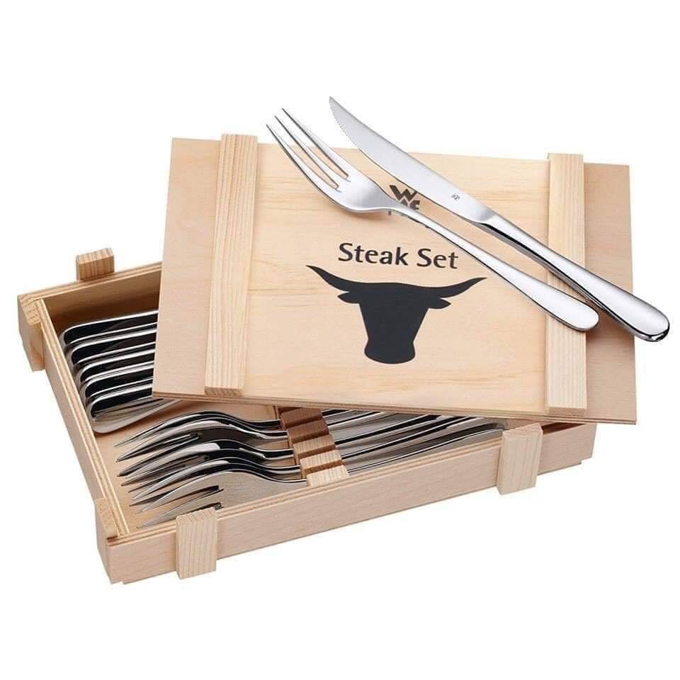 Bộ dao dĩa WMF Steak Set 12 món kèm hộp gỗ sang trọng [nhập Đức chính hãng]