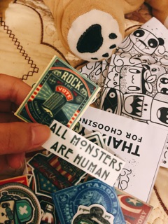 set sticker all monsters are human