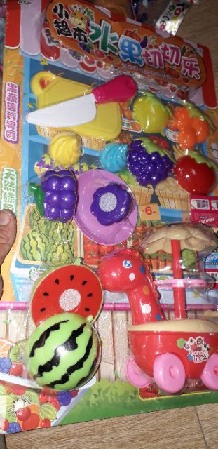 Sét đồ chơi Bé bán trái cây và xe đẩy bằng nhựa rất đẹp