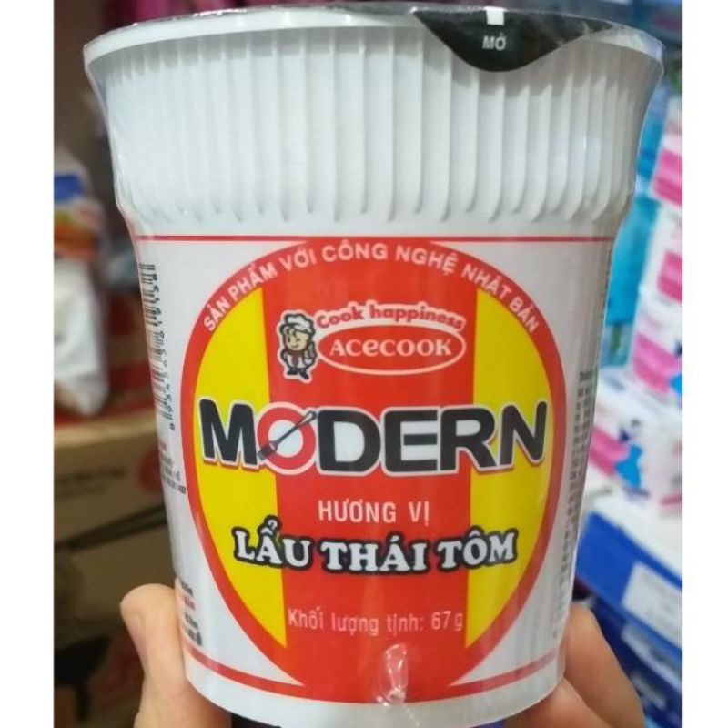 1 LY Mì ăn liền Modern lẩu thái tôm cốc 67gr