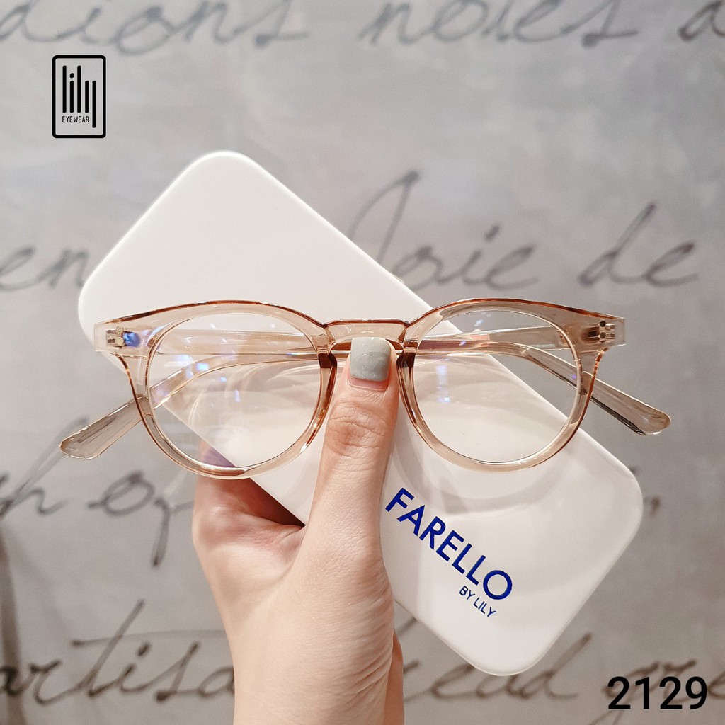 Gọng kính cận nhựa dẻo mắt tròn nhiều màu lilyeyewear 2129 | BigBuy360 - bigbuy360.vn