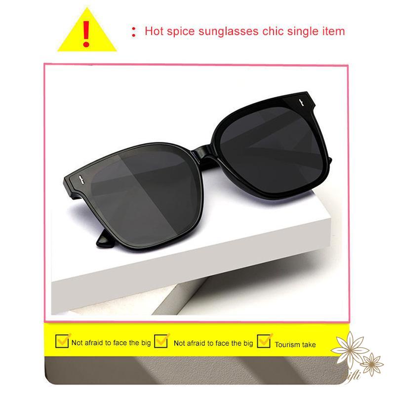 【kifli】Thời Trang Hàn Quốc Gọng Vuông Quá Khổ Kính Mát Nữ Bóng UV400