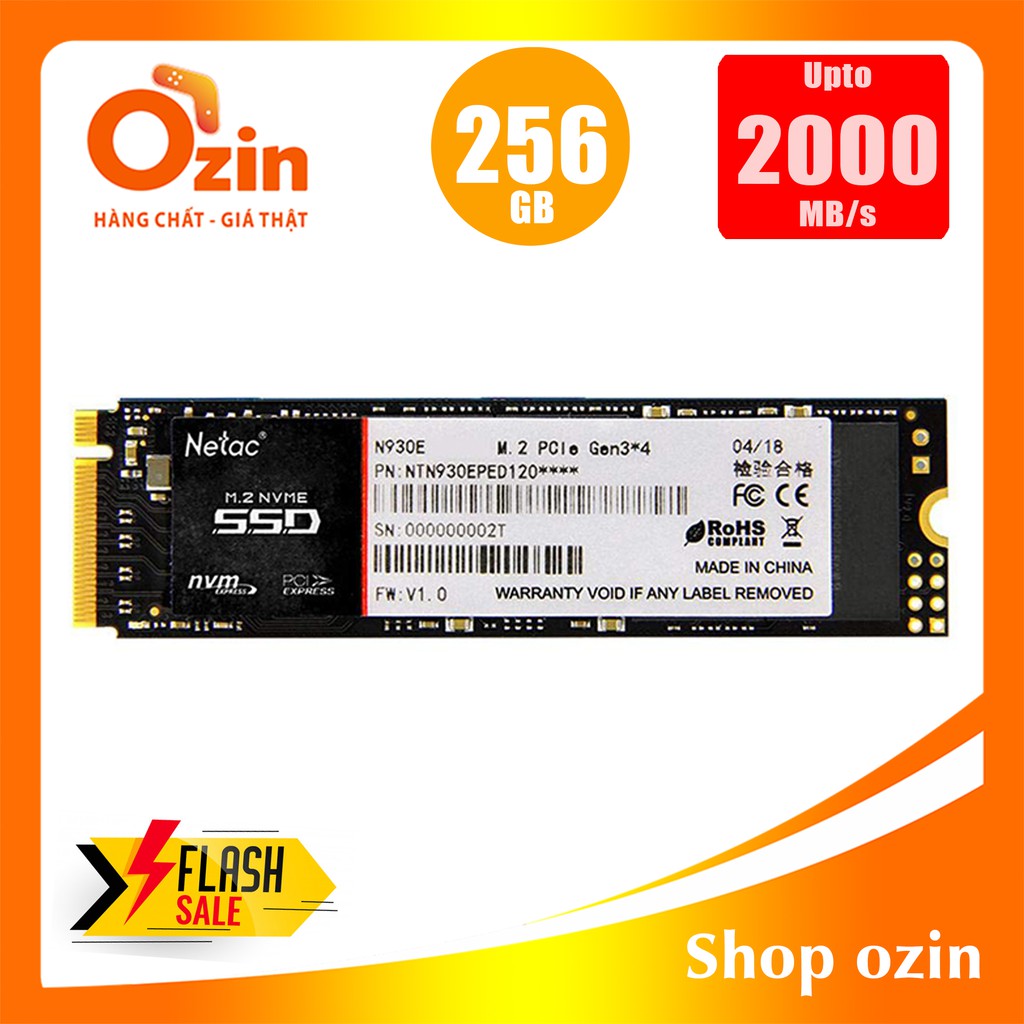 [RẺ VÔ ĐỊCH] Ổ cứng SSD Netac 256GB 128GB NVMe PCIe N930E