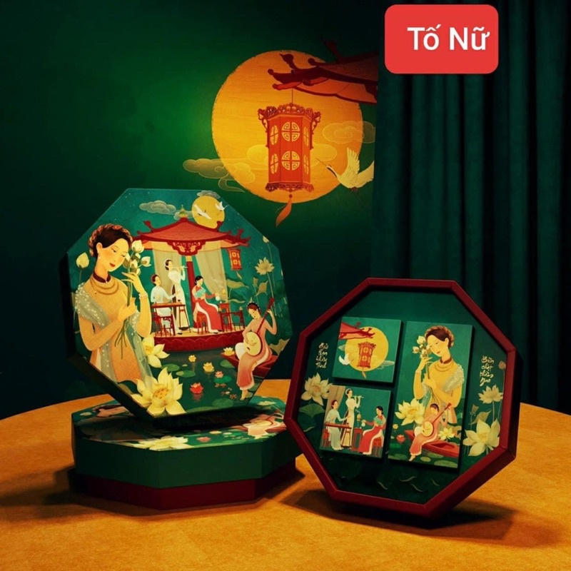 Hộp đựng 4 bánh trung thu (8 mẫu- kéo xem ảnh)
