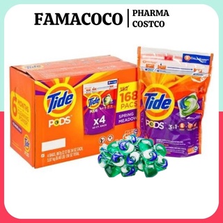 Nước giặt quần áo dạng viên Tide Pods 3in1 Túi 42 viên giặt xả quần áo Mẫu mới Hương thơm bền lâu FAMACOCO