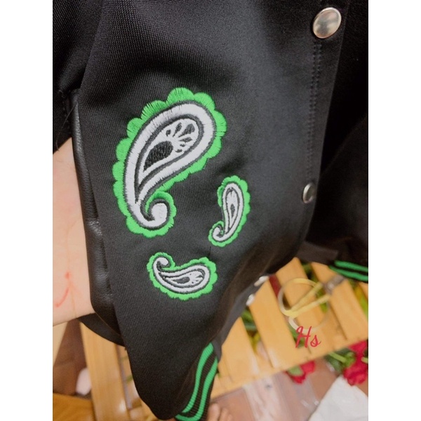 Áo nỉ chữ A tay da HS6