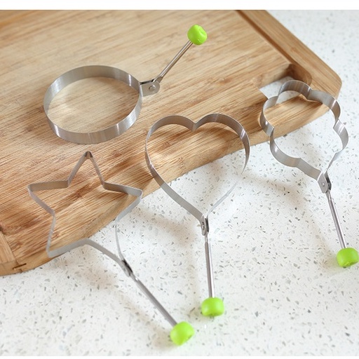 Khuôn Rán Trứng Ốp La, Bánh - Khay Chiên Tạo Nhiều Hình Cute Có Núm Cầm