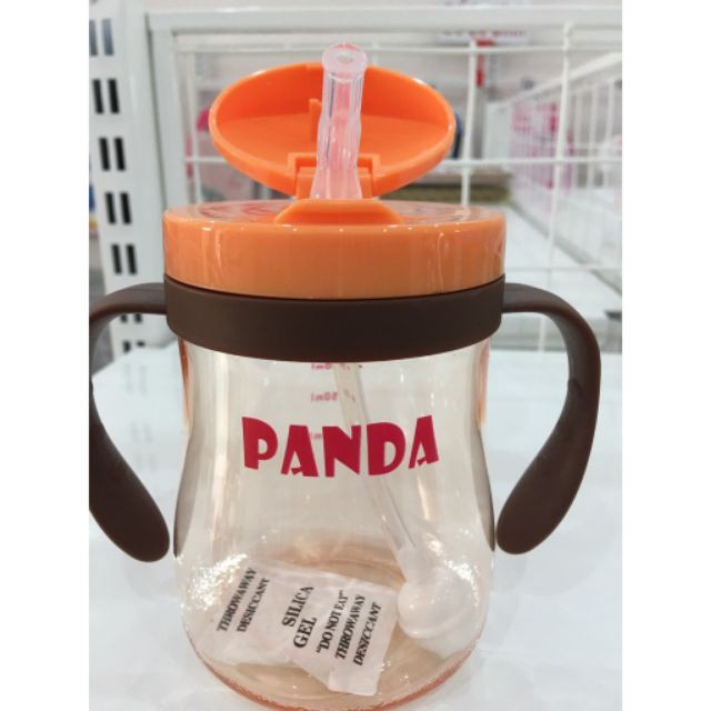 [Siêu Rẻ] Bình Uống Nước Ống Hút Panda 330ml Cho Bé Siêu Đẹp