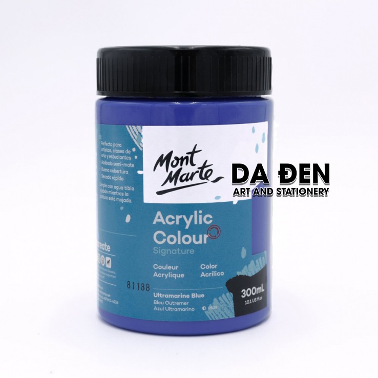 [DA ĐEN] Màu Mont Marte Signature Acrylic Colour 300ml (10.1-oz) - Ultramarine Blue