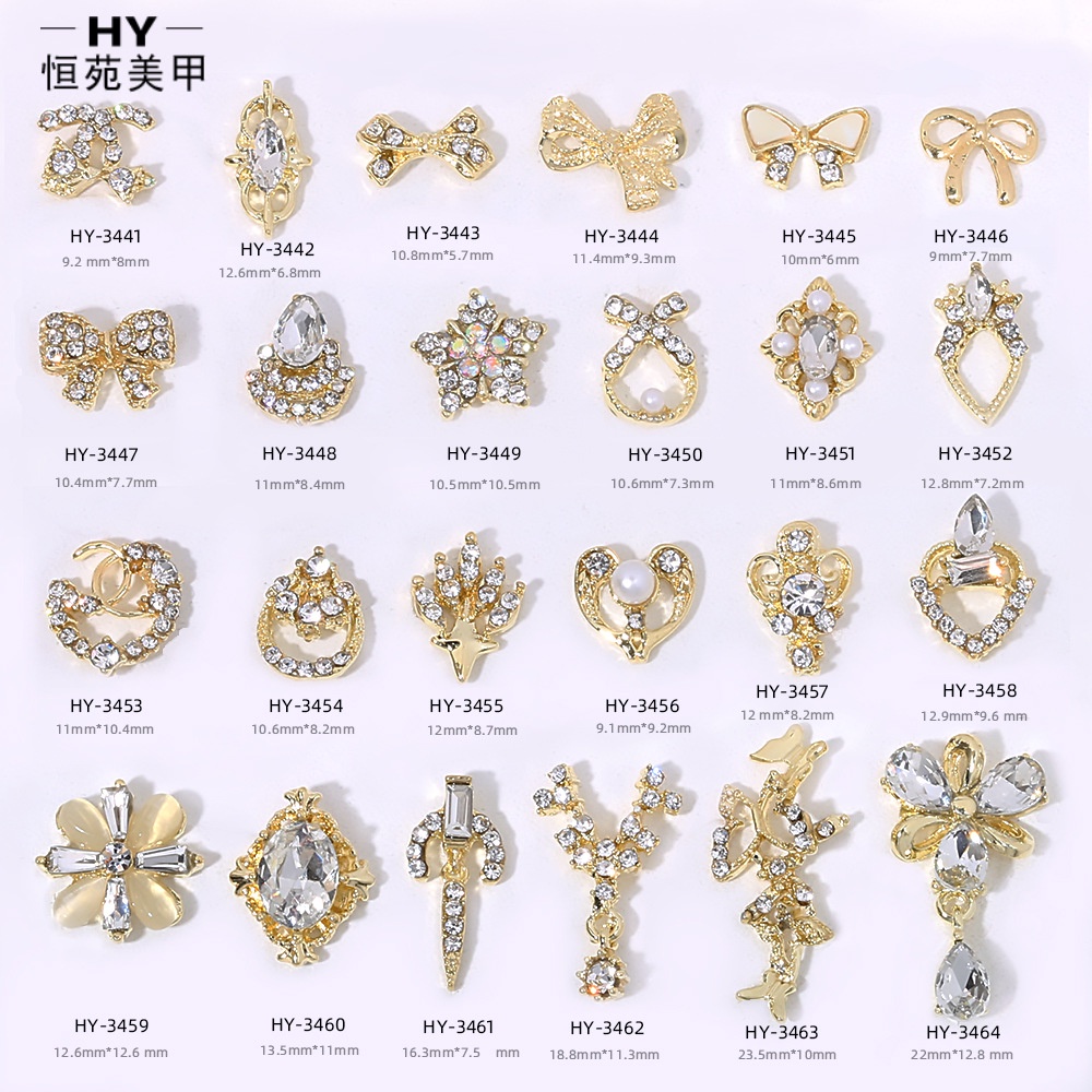 Phụ kiện trang trí móng tay bằng hợp kim trang trí ngọc trai nhân tạo phong cách Nhật Bản xinh xắn