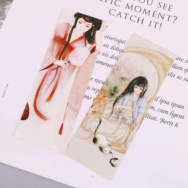 Set 30 Thẻ Đánh Dấu Trang Sách Hình Cô Gái Xinh Đẹp