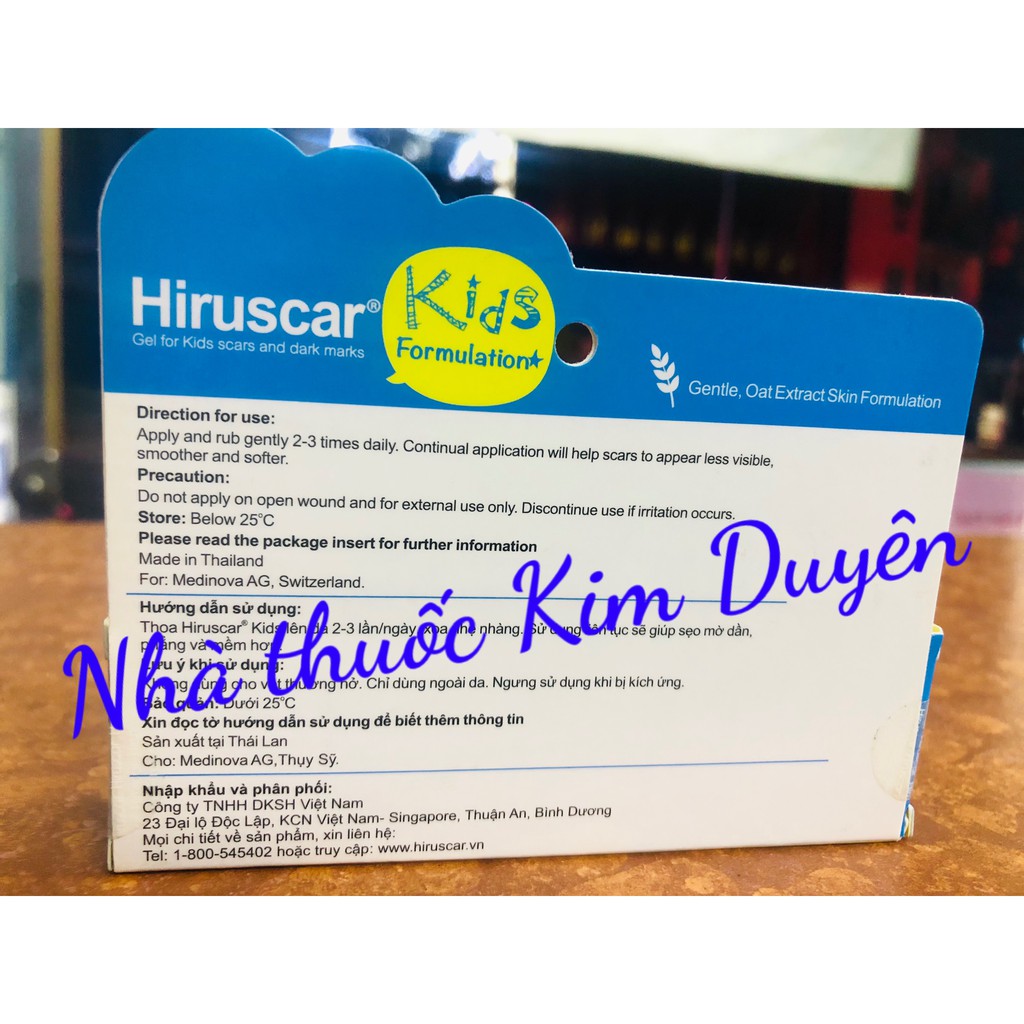 Hiruscar Kids 10g -KEM BÔI SẸO CHO EM BÉ
