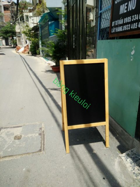 Bảng đen menu 2 mặt 60*120 tặng bảng treo cửa mini