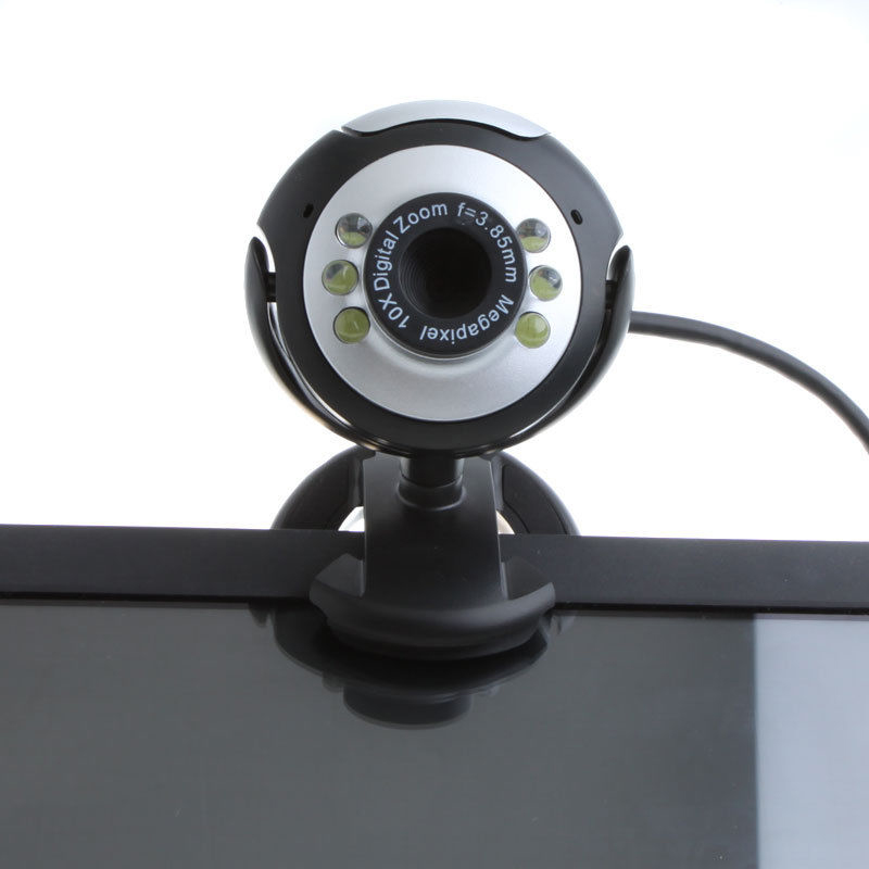 Webcam Usb 2.0 50.0m Kèm 6 Đèn Led Cho Máy Tính