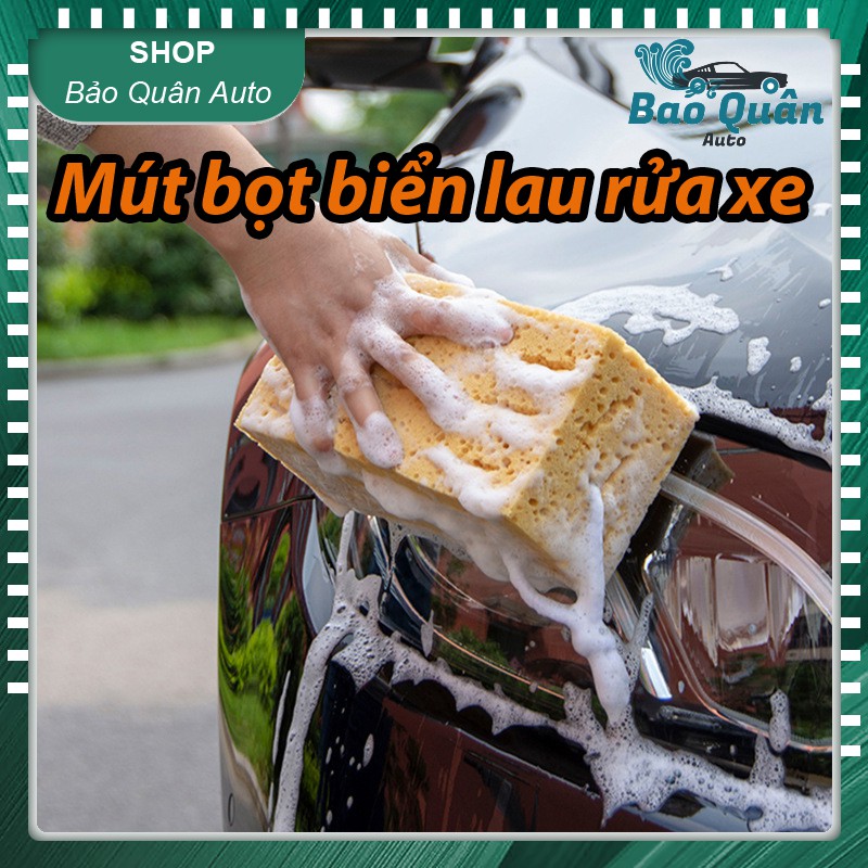 Mút bọt biển lau rửa ô tô xe máy có dây treo