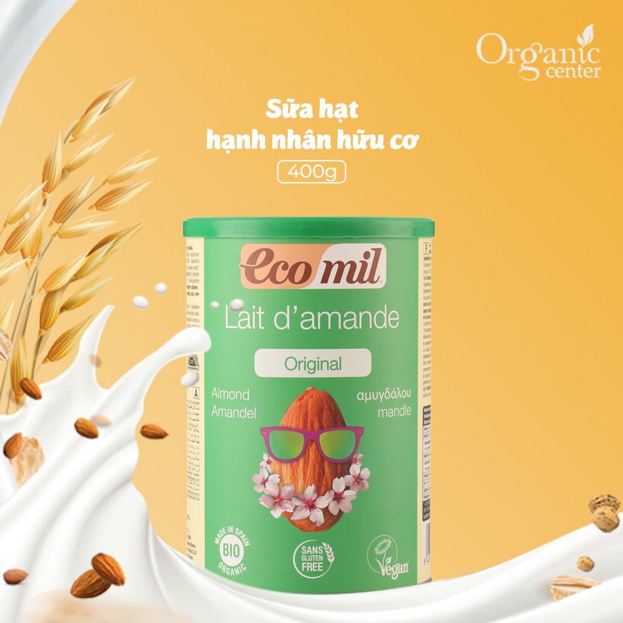 Sữa hạt hạnh nhân hữu cơ Ecomil 400gr