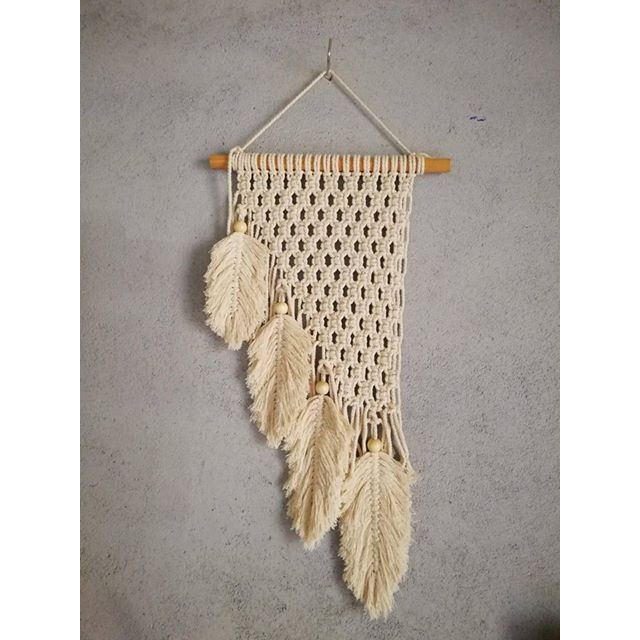 Mành macrame hình chiếc lá