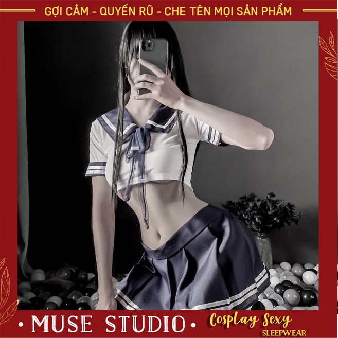 Đồ Ngủ Cosplay ⚡𝑭𝑹𝑬𝑬𝑺𝑯𝑰𝑷⚡ Váy Ngủ Cosplay Anime Nữ Sinh Gợi Cảm, Cosplay Học Sinh Quyến Rũ