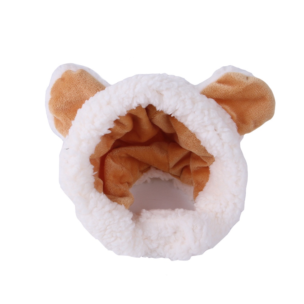 Vật Nuôi Mùa Thu Và Mùa đông Ấm áp Sang Trọng Thiết Kế Velcro Tiện Lợi Mũ đội đầu Cho Mèo Và Chó Thời Trang Phim Hoạt Hình Dễ Thương Hình Gấu Nguồn Cung Cấp Mũ