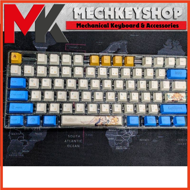 [Mã SKAMA07 giảm 8% đơn 250k]Bộ keycap Genshin Impact PBT in dye sub 134 phím dùng được cho razer