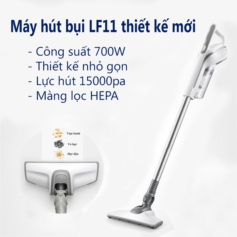 Máy hút bụi gia đình công nghệ lốc xoáy mới LF11 Máy Hút Bụi Cầm Tay LF-11 Công Suất 650W Sức Hút Mạnh Mẽ 18500Pa vt124