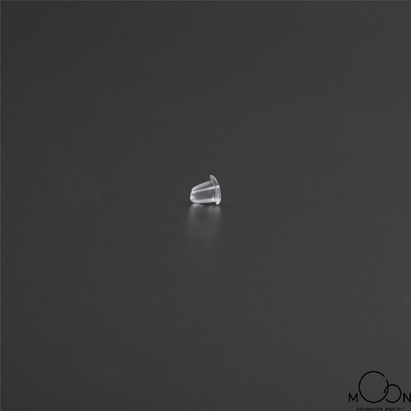 Nút khuyên tai nút bông tai nút chốt cao su bông tai bằng silicon moonsilver