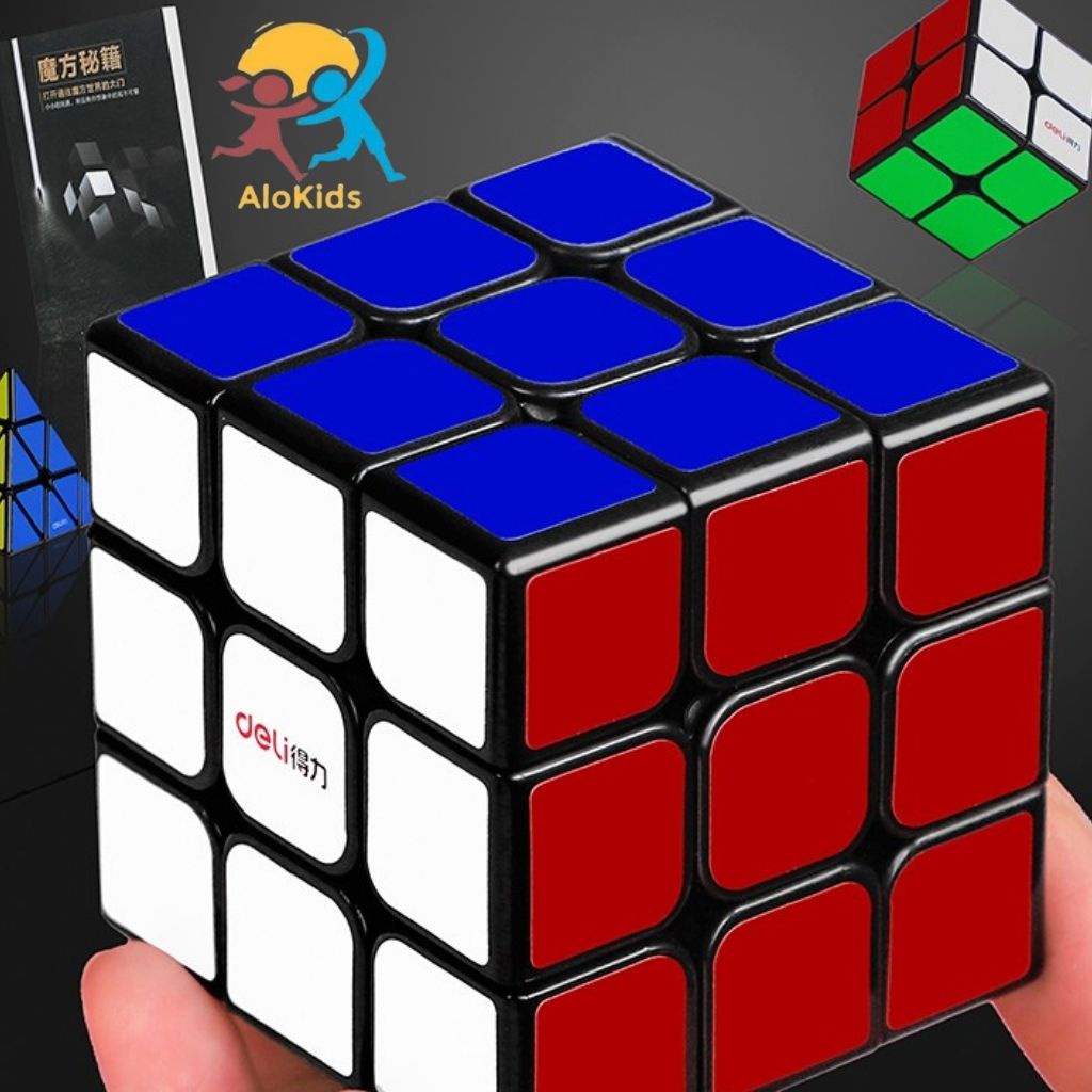 Rubik 3x3 Alokidstb, Rubic Khối Lập Phương Xoay Nhanh Mượt Trơn, Lõi Cứng Cáp, Bền, Đồ Chơi Trí Tuệ Cho Bé