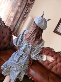 Váy len nữ đuôi cá thắt eo