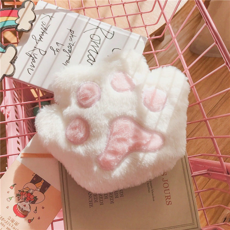 Túi đeo chéo hình chân gấu nhồi bông phong cách lolita dễ thương