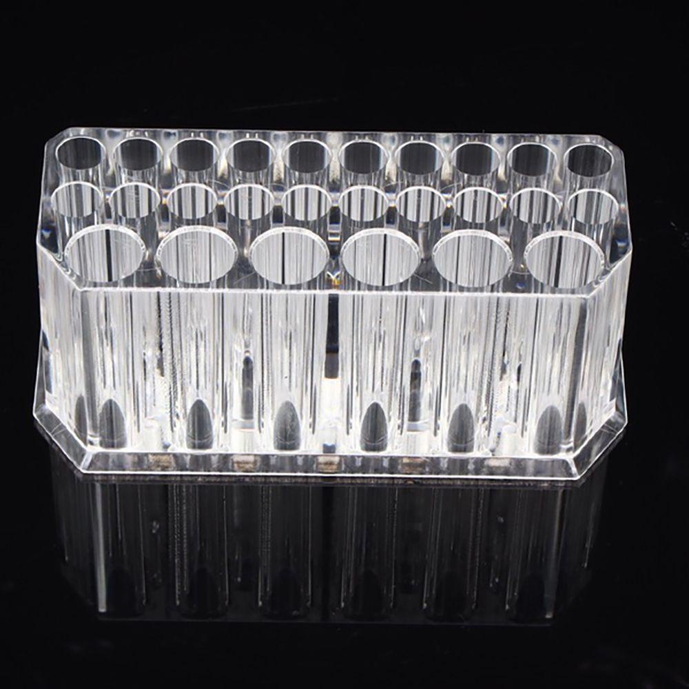 Giá Đỡ Trưng Bày Cọ Trang Điểm 26 Lỗ Bằng Acrylic Trong Suốt