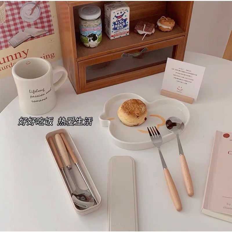 COMBO 2 BỘ THÌA DĨA LÚA MẠCH