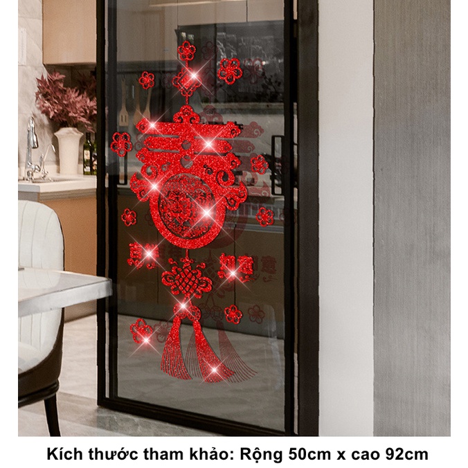 Decal hít tĩnh điện dán tết - Xuân phú quý cát tường mẫu mới