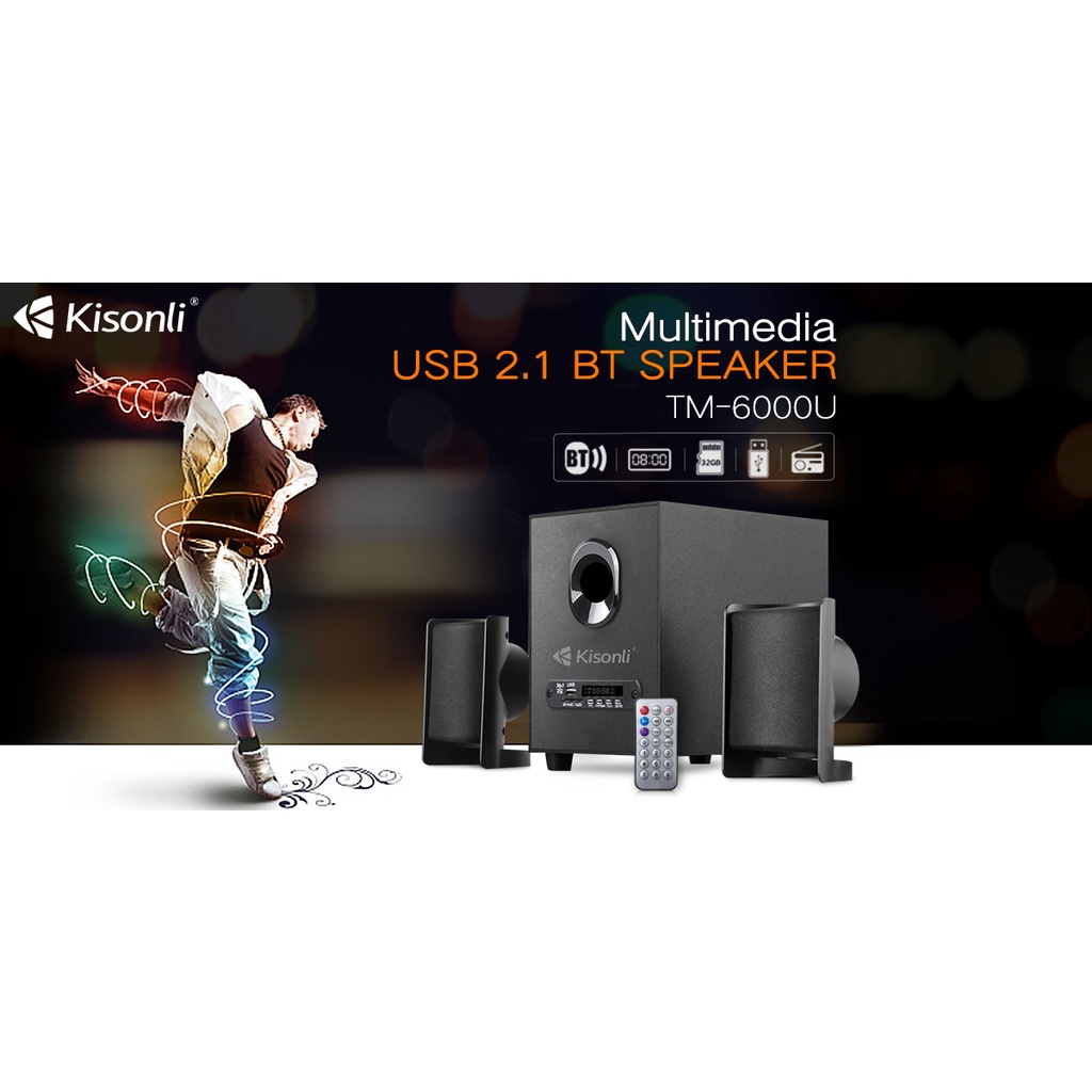Loa Máy Vi Tính Laptop Bluetooth Để Bàn Chính Hãng Kisonli TM-6000U Loa Pc Bass Mạnh - CHÍNH HÃNG