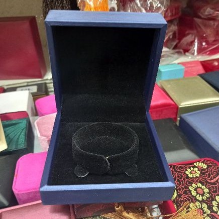 Hộp Da PU Xanh Đựng Vòng, Trang Sức, Lắc Tay, Đựng Được Vòng Size To