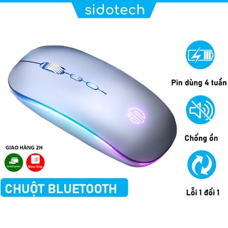 Chuột không dây máy tính wireless sạc pin Sidotech Inphic M1L bản 2021 silent pin sạc 1 lần dùng 8 tuần có LED