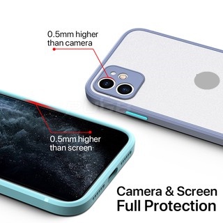 Ốp Điện Thoại Trong Suốt Chống Sốc Bề Mặt Nhám Cho iPhone 13 12 11 Pro Max X Xs Xr 7 8 Plus 13Pro 12 Pro Max