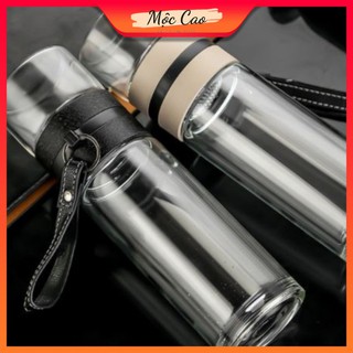Bình thủy tinh, bình trà thủy tinh cao cấp 3in1 có lõi lọc inox 304, tiện dụng mang đi làm, đi chơi