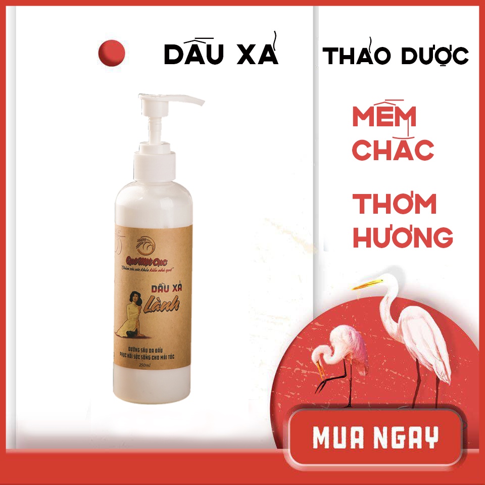 Dầu xả dưỡng tóc, ủ tóc siêu mềm, bóng mượt, thơm lâu Quê Một Cục 250ml (handmade)