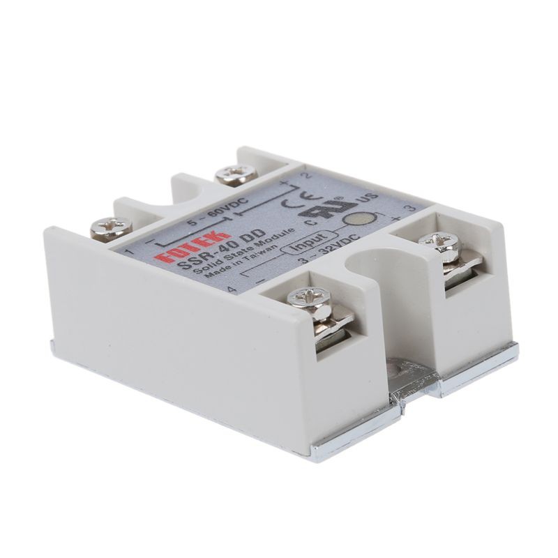 Single Phase Solid State Relay DC-DC SSR-40DD 40A White+Silver