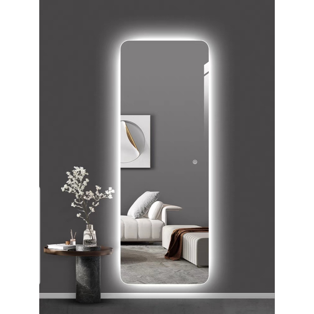 Gương toàn thân hình chữ nhật VUA GƯƠNG CAO CẤP treo tường có led cảm ứng nhiều kích thước 40x110cm