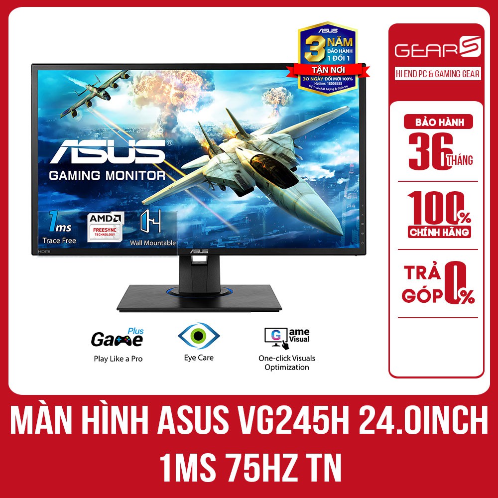 Màn hình Asus VG245HE 24.0Inch 1ms 75Hz TN - Bảo hành chính hãng 36 Tháng