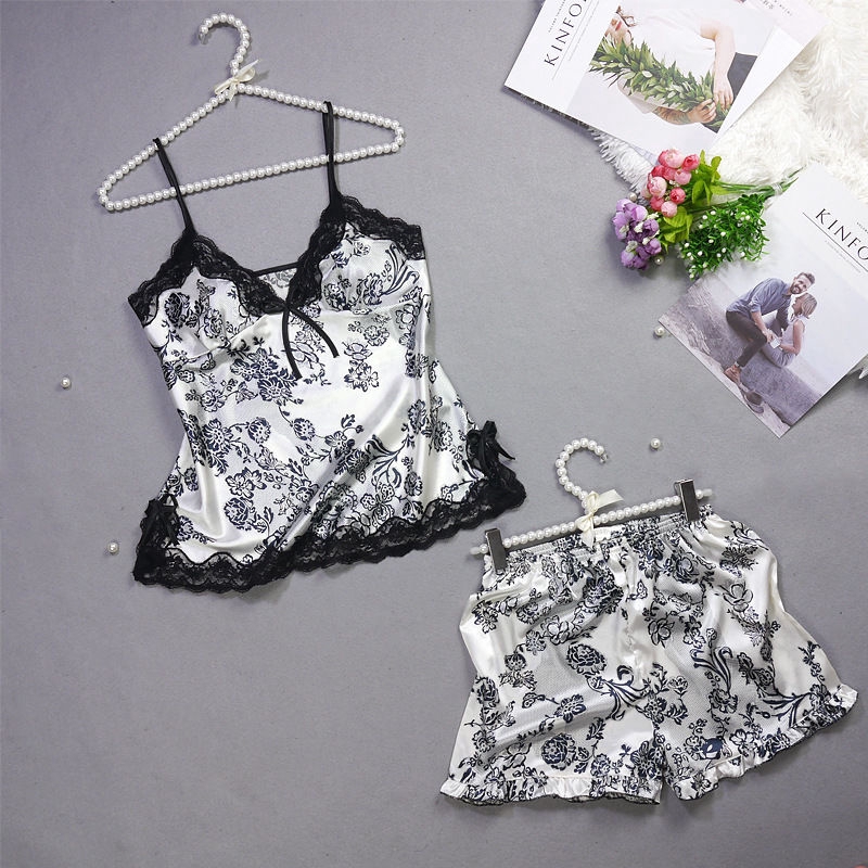 Set đồ ngủ vải lụa lạnh quyến rũ dành cho nữ