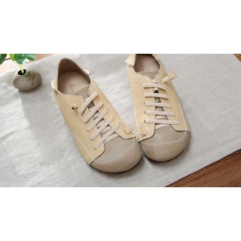 Giày Da Mềm Co Giãn Phong Cách Mori Nhật Bản Cho Nữ