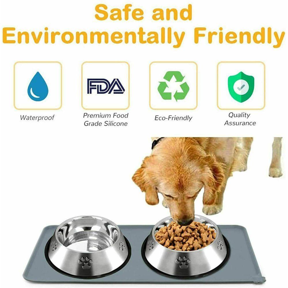 Thảm Silicone Lớn Lót Tô Đựng Thức Ăn Cho Thú Cưng