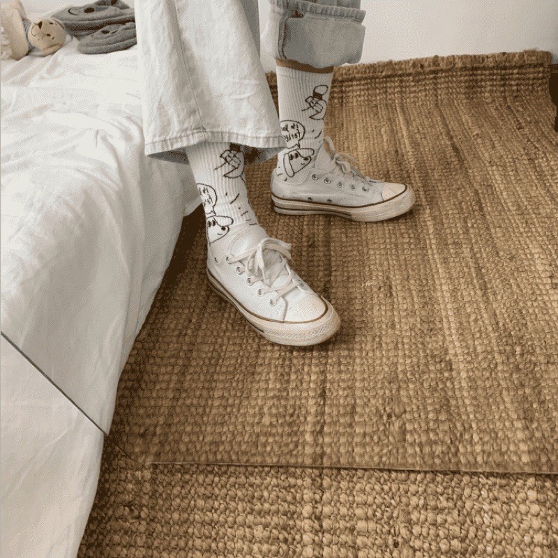 [Freeship + Mã giảm giá] Tất Vớ Nữ Nam Họa Tiết Hoạt Hình Chó Con Hot Trend Chất Liệu Cotton Mềm Mịn Hàng Taobao Có Sẵn